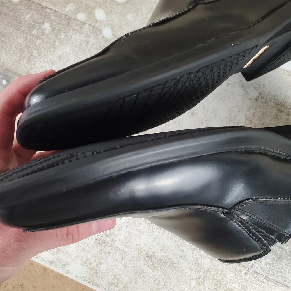 Dockers Lawton Mens Work Dress Loafer Shoe Sz 8.5 M Black Leather Slip Resistant